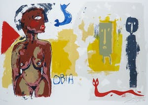 John Lie a Fo - Zeefdruk, Obia - Ingelijst kopen? Bied vanaf 1!