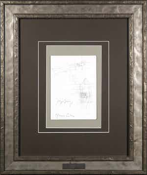 Joseph Beuys - Zeldzame granolitho, Zonder titel - Ingelijst verkocht voor € 1!