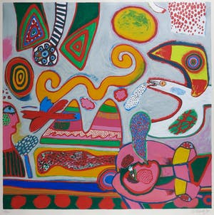 Corneille - Zeefdruk, Bain du Soleil - Ingelijst (Groot) kopen? Bied vanaf 500!