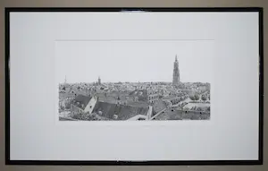 Wim van der Meij - Amersfoort - ets - zuurvrij ingelijst kopen? Bied vanaf 1!