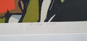 Fon Klement - Boardsnede, Les Fleurs figaces - Ingelijst kopen? Bied vanaf 50!