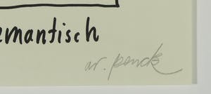 A.R. Penck - Zeldzame hangesigneerde litho, Princip kopen? Bied vanaf 1!