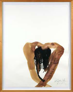 Margerite Luitwieler - Inkt, Gebogen - Ingelijst verkocht voor € 35!