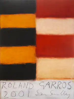 Sean Scully - Kleurenoffset. Affiche: ROLAND GARROS 2001 verkauft für € 51!