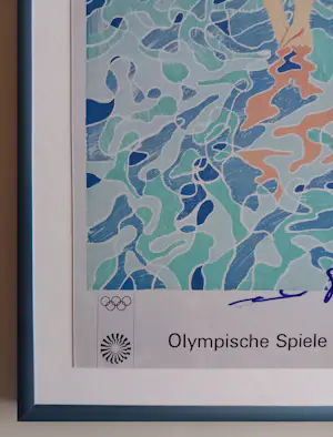 David Hockney - The Diver – Gesigneerd door Mark Spitz kopen? Bied vanaf 160!