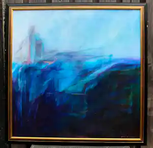 AcheterJeroen Dercksen - acryl op doek: "de stad nadert" - 2002? Enchérissez de 699!