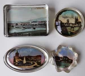 6 antieke presse-papiers met voorstellingen verkocht voor € 1!