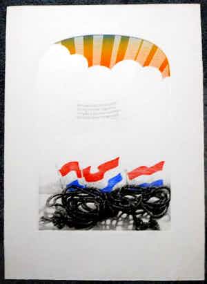 Gerard van Rooy - Gerard van Rooy, kleurets uit 1985. De namen der gevallenen. proefdruk verkocht voor € 75!