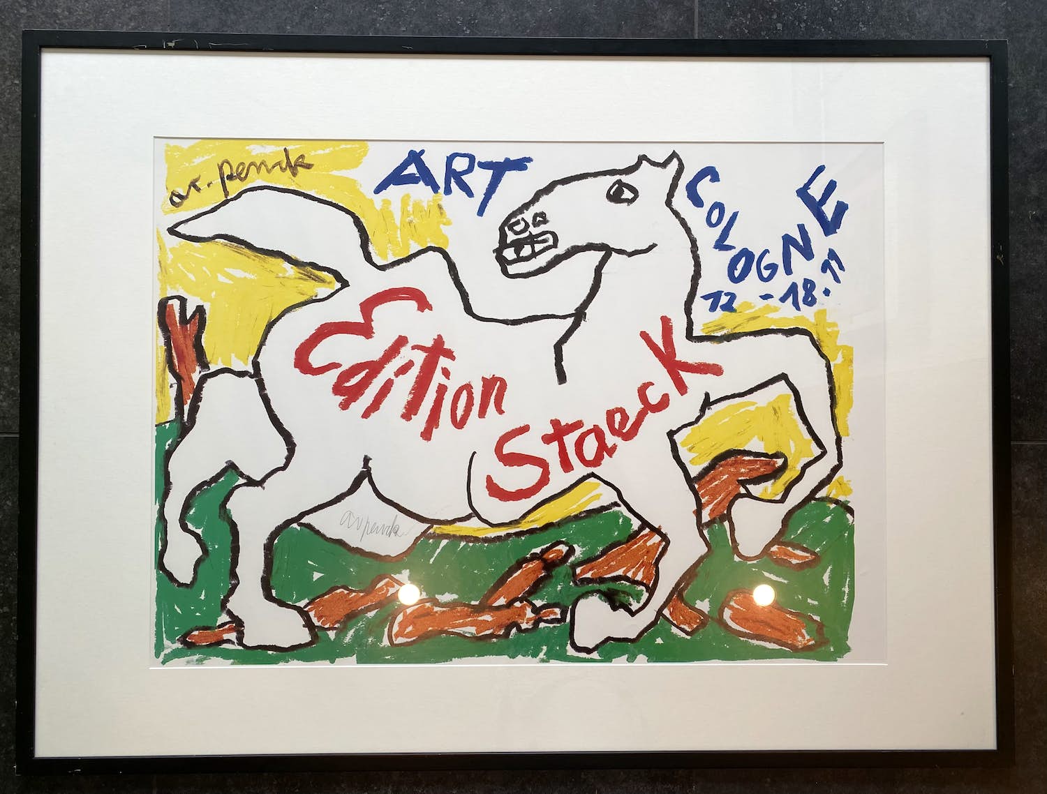 A.R. Penck - Grote zeefdruk handgesigneerd kopen? Bied vanaf 190!