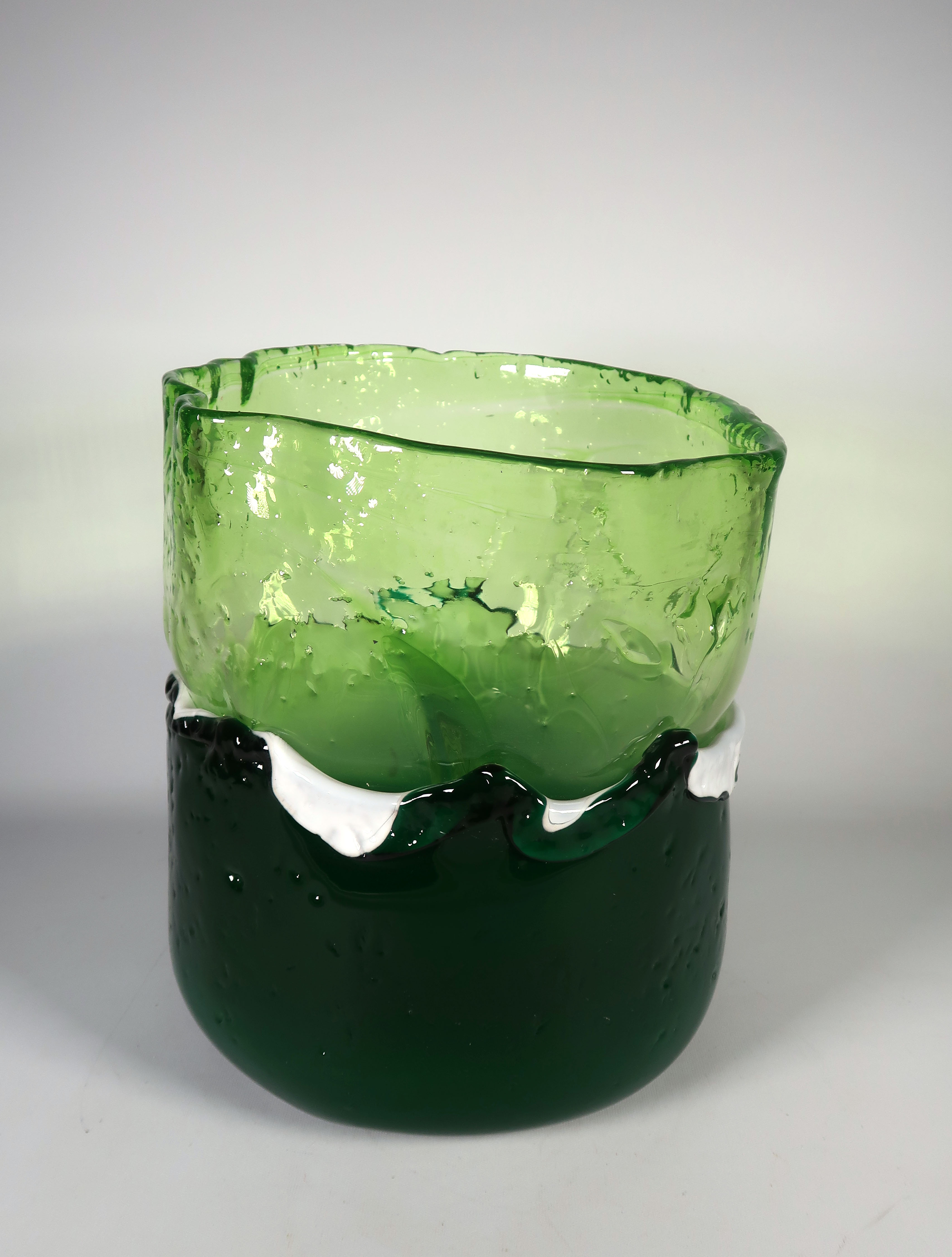 Bernard Heesen - Glas, unica groene vaas verkocht voor € 200!