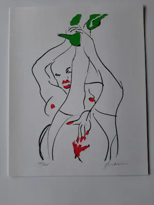 Peter Diem - Zeefdruk, Naakt kopen? Bied vanaf 40!