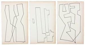 AcheterSiep van den Berg - Lot van drie abstracte composities? Enchérissez de 1!