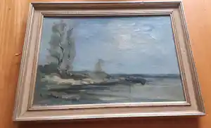 Antoon Markus - Landschap in olieverf verkauft für € 50!