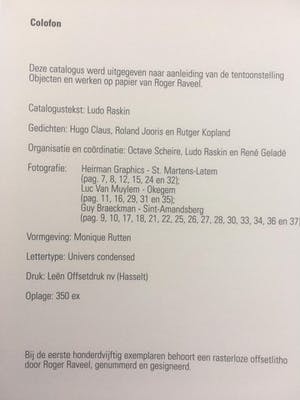 Roger Raveel - Offset litho maar genummerd en gesigneerd door Roger Raveel! kopen? Bied vanaf 245!