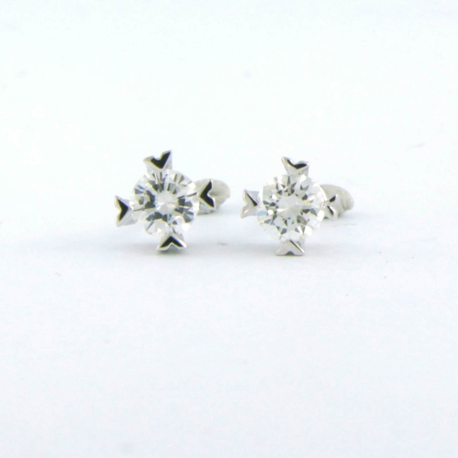 18k gouden solitair oorknoppen met briljant geslepen diamant 0.24ct F/G - VS/SI kopen? Bied vanaf 350!