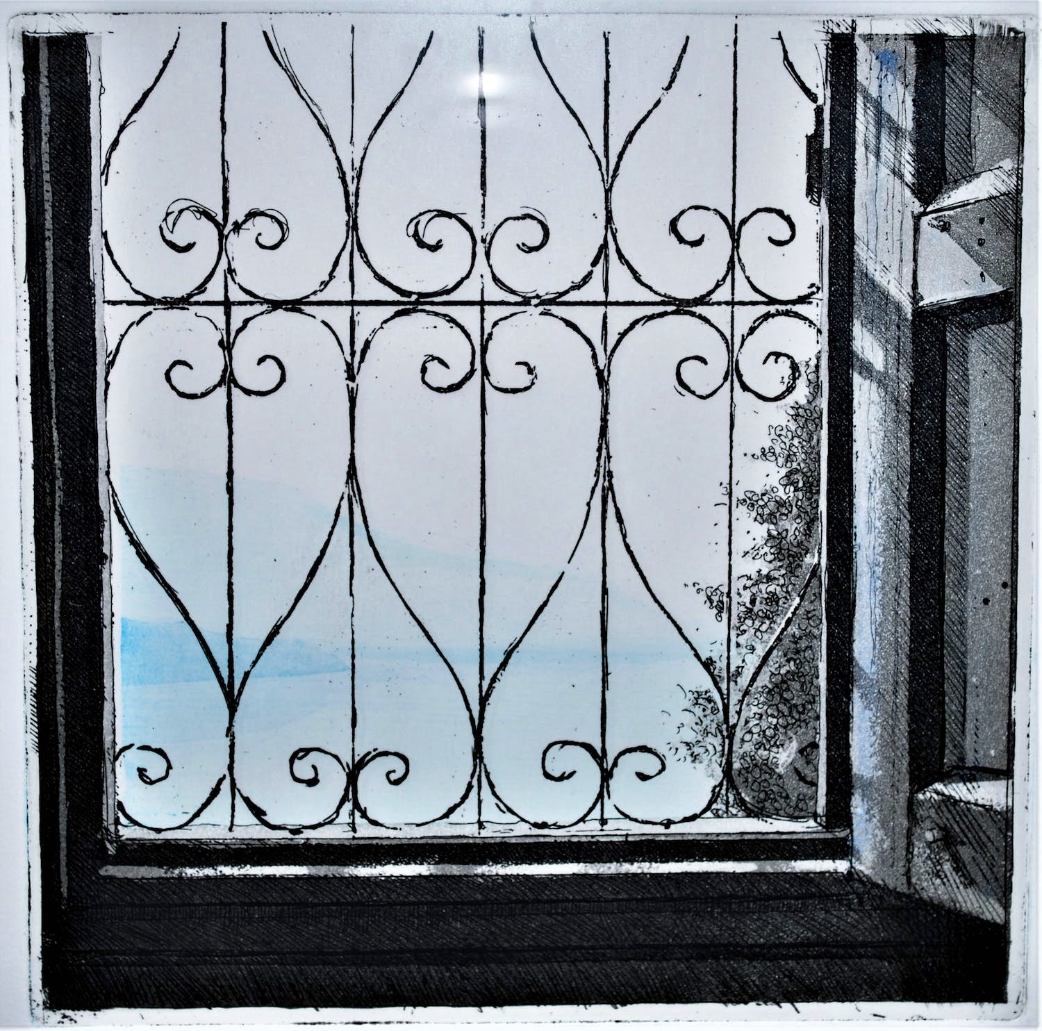 Wim Bettenhausen - Corfu - kleurets - aankoop Galerie Petit - zuurvrije inlijsting - incl boek - verkocht voor € 80!