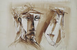 Joe Wols - Inkttekening, Nathan's Pochet kopen? Bied vanaf 1!