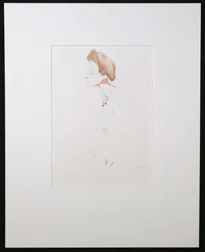 Ed Valk - Potlood en aquarel, Tulband kopen? Bied vanaf 1!