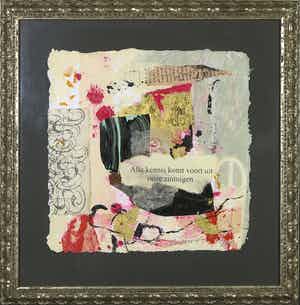 Miriam Slaats - Zeefdruk, The source of your sense I - Ingelijst verkocht voor € 35!