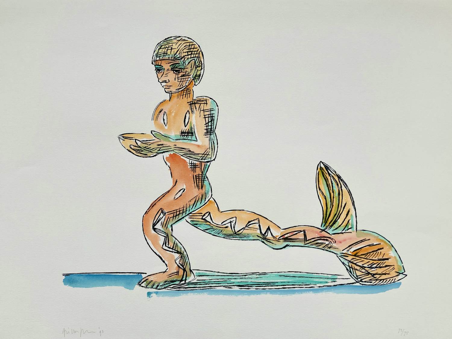 Arie van Geest - zie de mens ( handgekleurd) kopen? Bied vanaf 65!