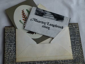 Maarten Langbroek - Ingelijste ets + envelop met info , IJsselmeer (?) – ca. 1970 kopen? Bied vanaf 35!
