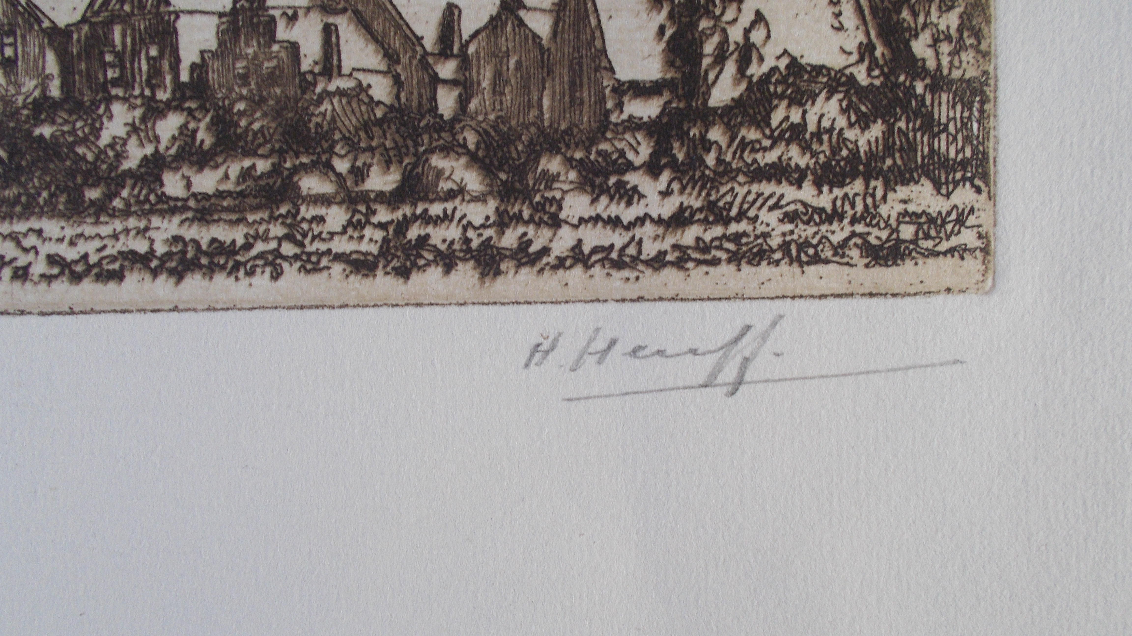 Herman Heuff - Gezicht op Veere kopen? Bied vanaf 40!