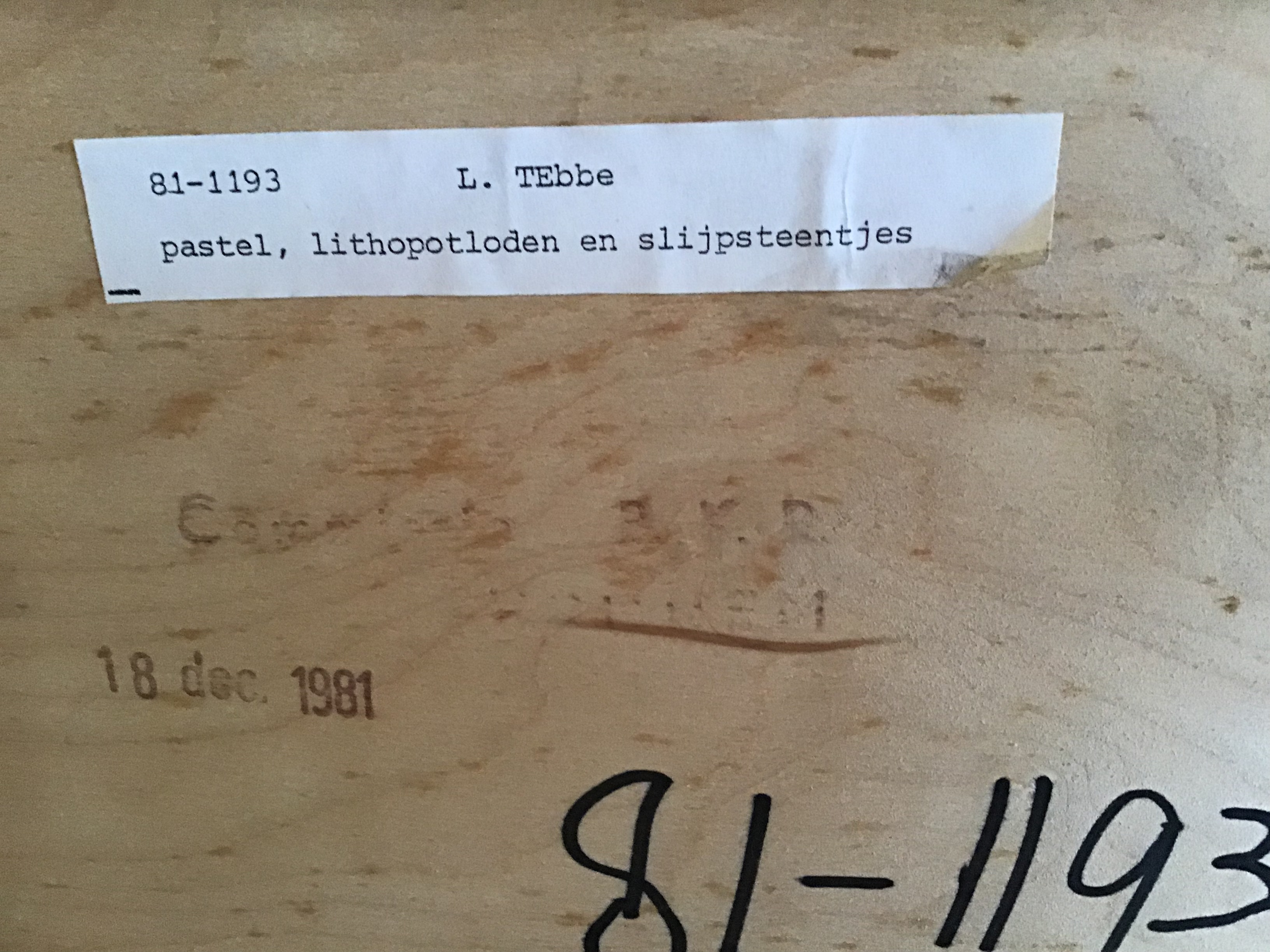 Leon Tebbe - Pasteltekening op karton, ingelijst en gesigneerd kopen? Bied vanaf 40!