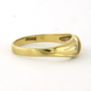 14k geelgouden ring bezet met diamant 0.02ct - rm 17.75(56) kopen? Bied vanaf 220!