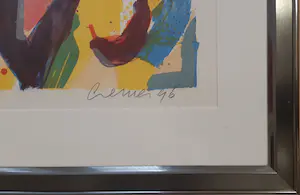 Jan Cremer - Zeefdruk " Tulipe 01-96". Mooi ingelijst. kopen? Bied vanaf 300!