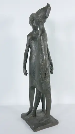 Clemens Pasch - Bronzen beeld, Die Freundinnen + boek! kopen? Bied vanaf 1500!