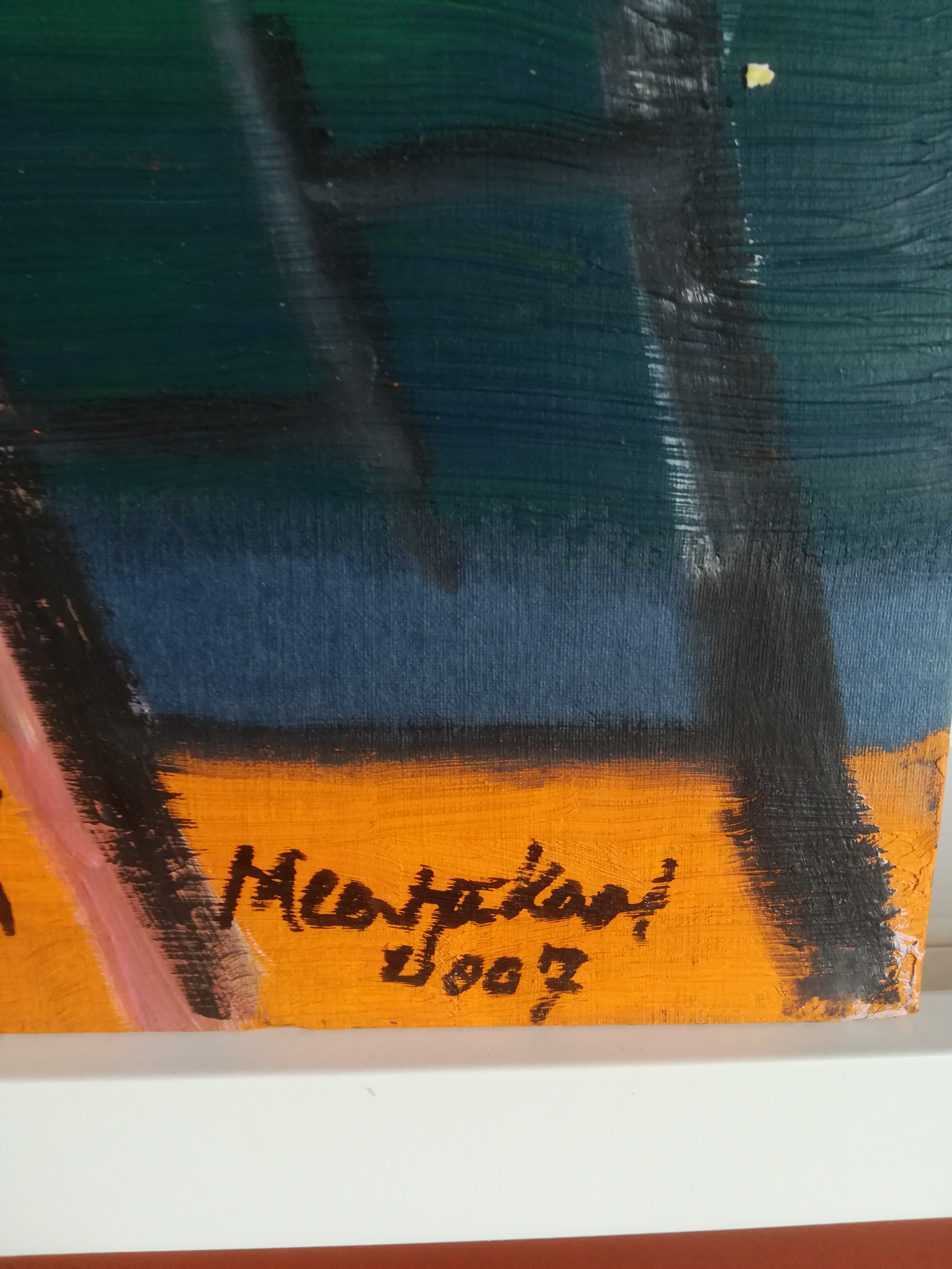 Meertje Kaal - (1930 - 2016) "Santa barbara" 2007 Acrylverf op papier  kopen? Bied vanaf 25!