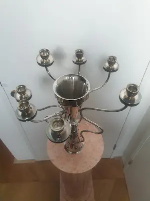 Borek Sipek - Verzilverde kandelaar - "Simon" - Driade - 48 hoog 40 breed kopen? Bied vanaf 650!