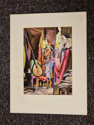 Mies Deinum - In 1937 kubistisch geschilderde Gouache "atelier herman Moerkerk" - gesigneerd kopen? Bied vanaf 39!