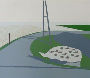 Doris Groeneveld - zeefdruk: kuilgrassilo (Westfriese zeedijk) -1978 kopen? Bied vanaf 45!