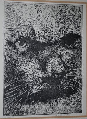 Jose van Gool - 2 katten - 2 etsen kopen? Bied vanaf 35!
