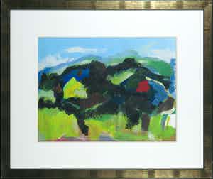 Ferd op de Coul - Olieverf op papier, Landschap - Ingelijst verkocht voor € 1!