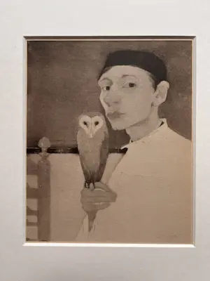 Jan Mankes - Originele Heliogravure Zelfportret met Uil 1923 kopen? Bied vanaf 165!