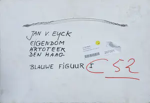 Jan van Eyck - Gemengde techniek op paneel, Blauwe figuur I kopen? Bied vanaf 1!