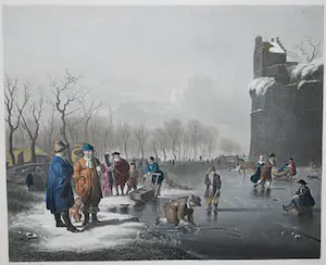 Albert Henry Payne - Winterscene - ingekleurde staalgravure naar Adriaan van de Velde kopen? Bied vanaf 25!