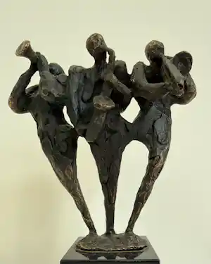 Bernadette Leijdekkers - Bronzen sculptuur | 'De muzikanten' verkocht voor € 100!