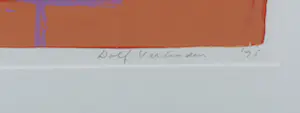 Dolf Verlinden - Zeefdruk, Zonder titel - Ingelijst kopen? Bied vanaf 1!