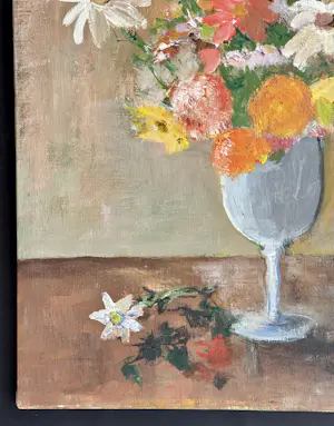 Marie Louise Ogier - Wunderschöner Blumenstrauß - Öl auf Leinwand um 1950 kopen? Bied vanaf 350!