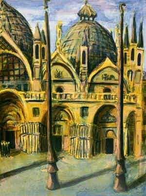 Jeroen Hermkens - Kleurenlitho - 'Venetië San Marco' - 1994 verkocht voor € 100!