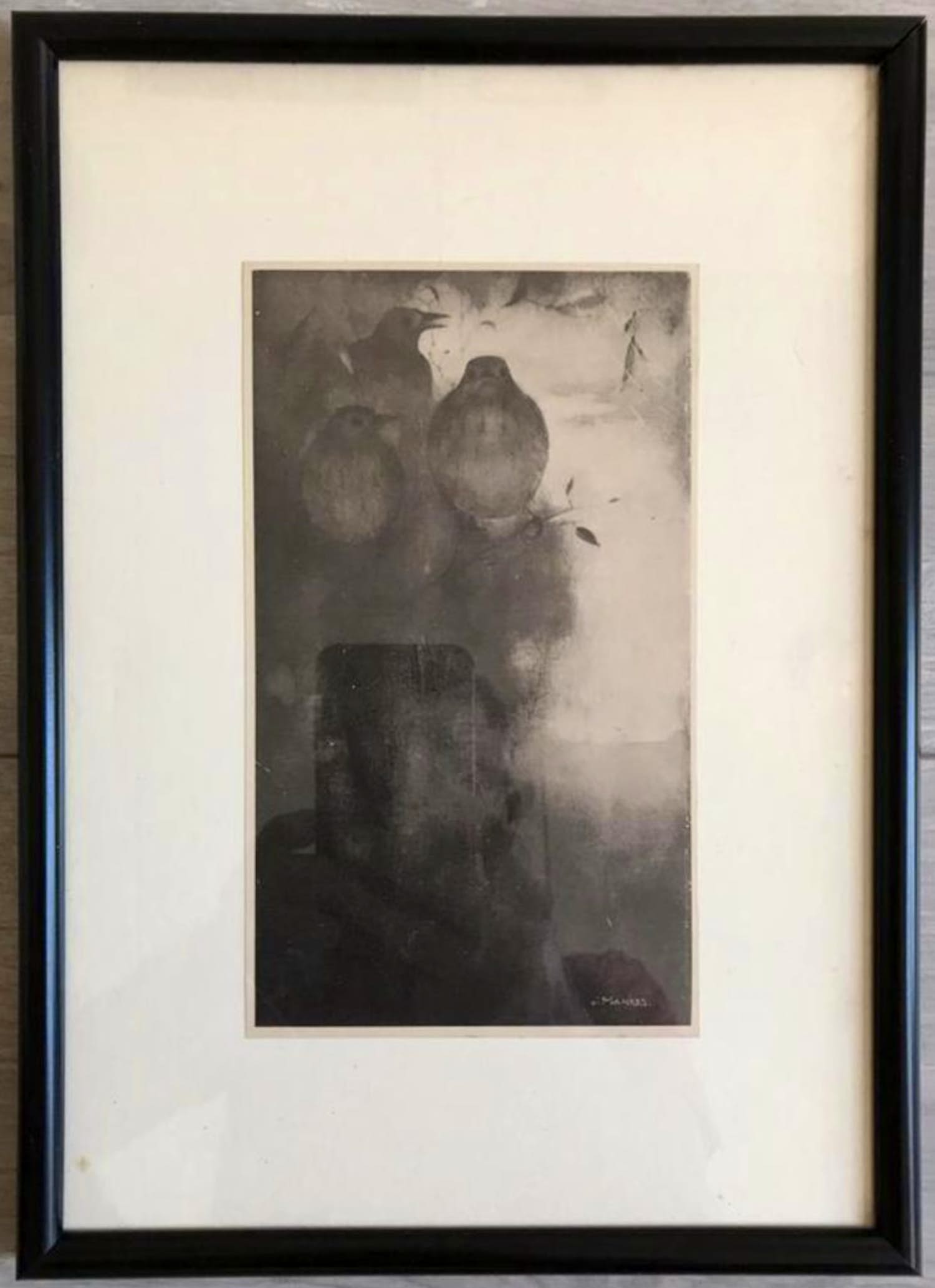 Jan Mankes - Originele Heliogravure Lijsters in Avondschemering 1923 verkocht voor € 1!