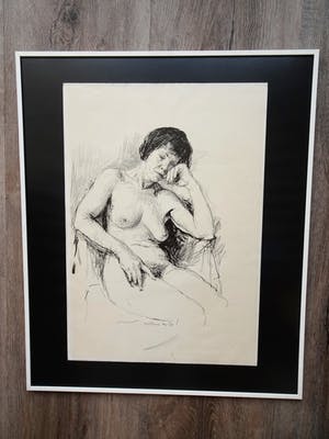 Aat Veldhoen - Zittend naakt kopen? Bied vanaf 30!