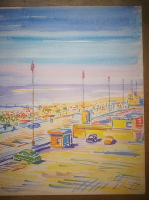 Gillis van Oosten - Scheveningen boulevard. Juni 1955. kopen? Bied vanaf 125!