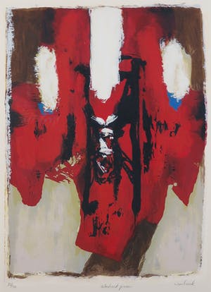 Hans Vanhorck - Zeefdruk, Abstracte poem - Ingelijst kopen? Bied vanaf 35!
