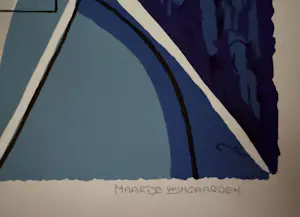 Maartje Wijngaarden - “geabstraheerd portret”. Handgesigneerd en genummerde zeefdruk. kopen? Bied vanaf 35!