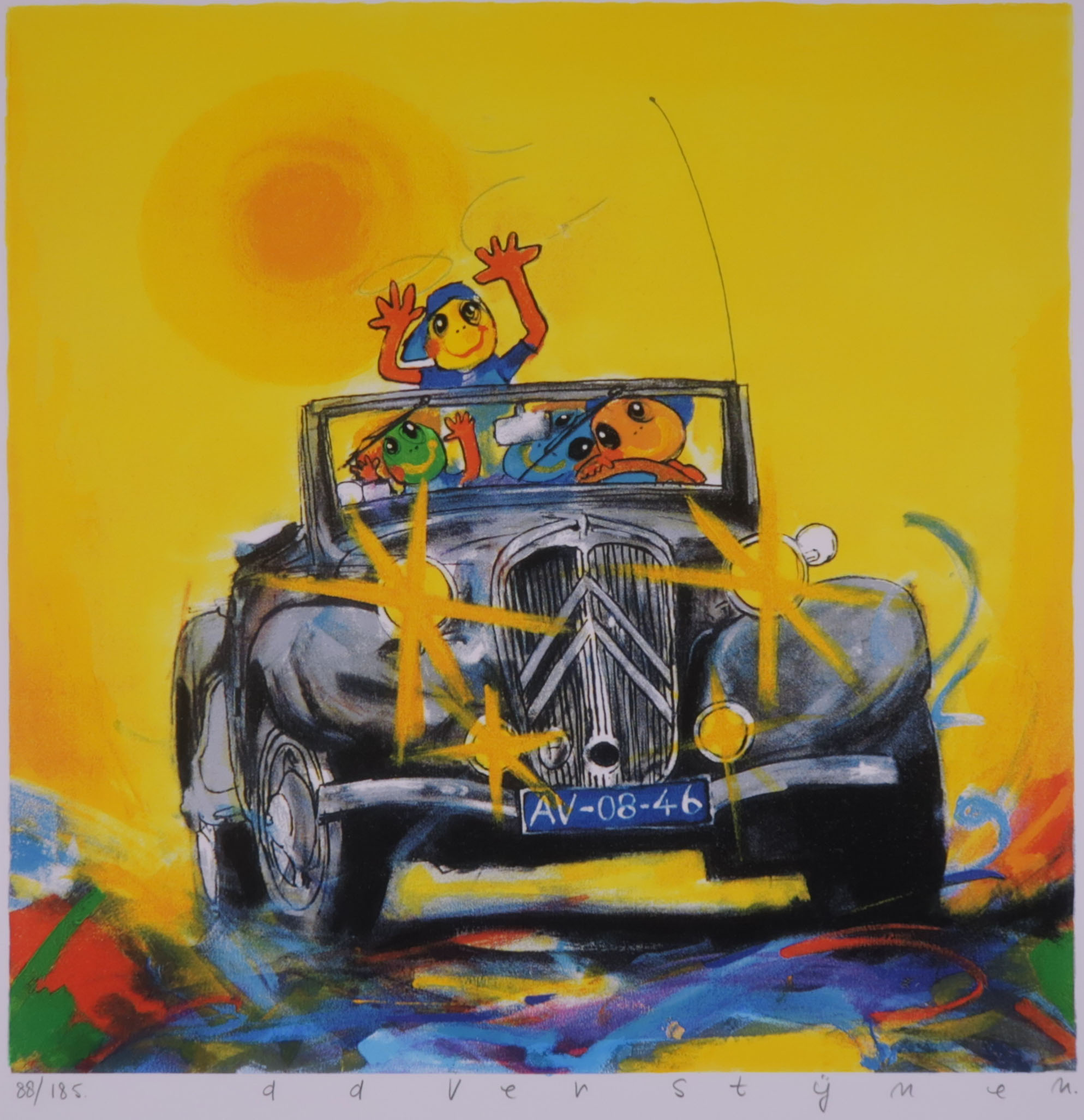 Ad Verstijnen - Zeefdruk, Traction verkocht voor € 35!