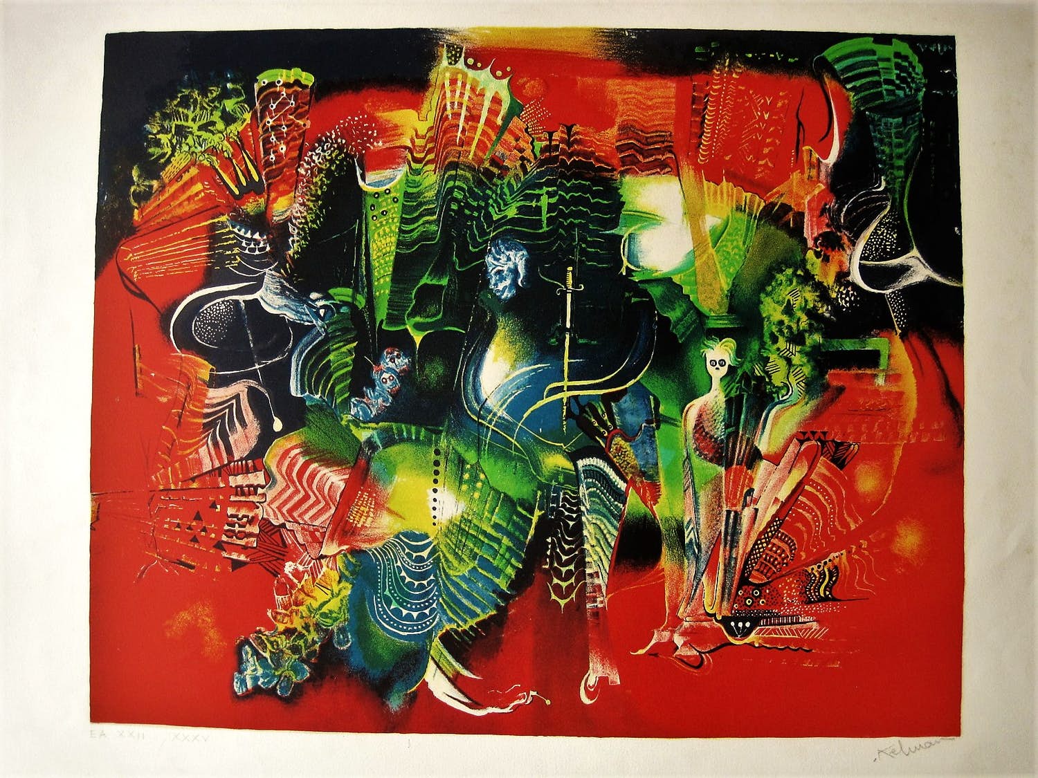 Niet of onleesbaar gesigneerd - Link Gallery - gesigneerde Litho - E.A. exemplaar - oplage slechts 35 kopen? Bied vanaf 1!